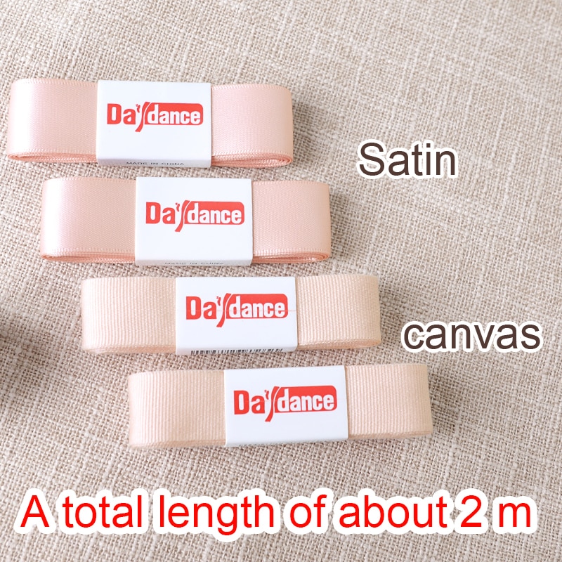 Satin Canvas Ballet Pointe Shoes Bandage For Ballerina - Image 5