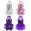 Girls Sequins Jazz Latin Ballet Dance Costume